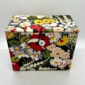Vera Bradley Poppy Fields Recipe Box Trinket Jewelry Storage Gift Retired